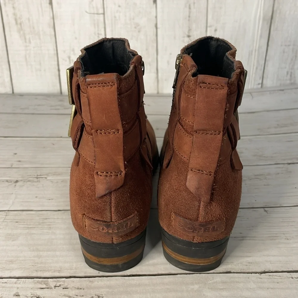 Sorel Lolla™ Waterproof Whiskey Leather Ankle Boot